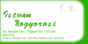 istvan mogyorosi business card
