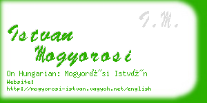 istvan mogyorosi business card